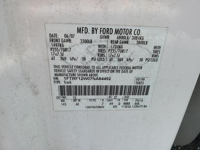 Photo 11 VIN: 1FTRF12W07NA84492 - FORD F150 