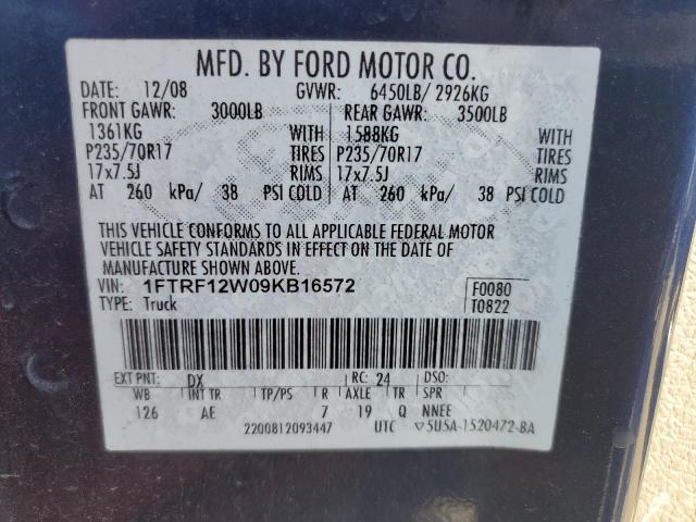 Photo 11 VIN: 1FTRF12W09KB16572 - FORD F150 