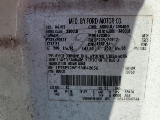 Photo 11 VIN: 1FTRF12W15NB42056 - FORD F150 