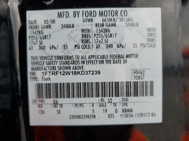 Photo 11 VIN: 1FTRF12W18KD37239 - FORD F150 