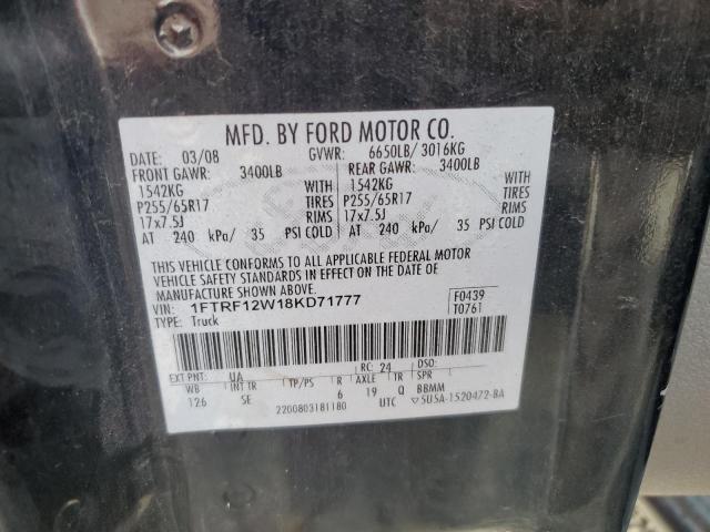 Photo 12 VIN: 1FTRF12W18KD71777 - FORD F150 