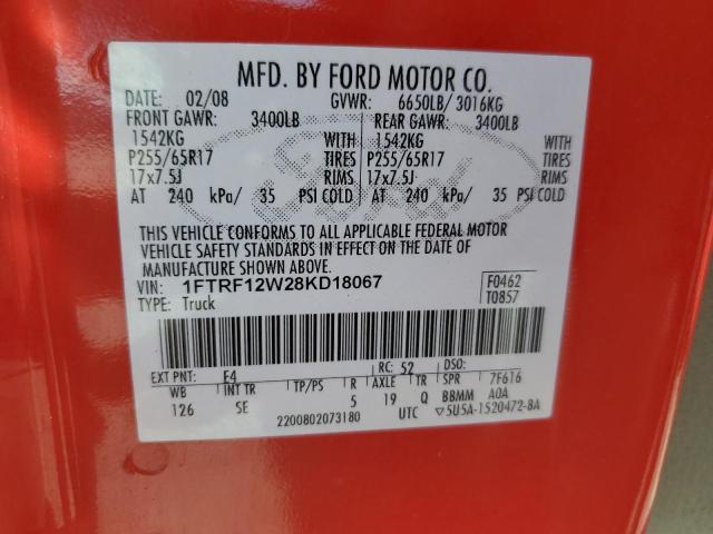 Photo 11 VIN: 1FTRF12W28KD18067 - FORD F150 