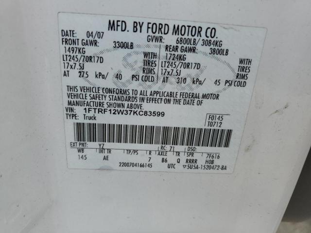 Photo 11 VIN: 1FTRF12W37KC83599 - FORD F150 