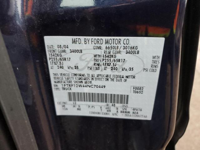 Photo 11 VIN: 1FTRF12W44NC70449 - FORD F150 