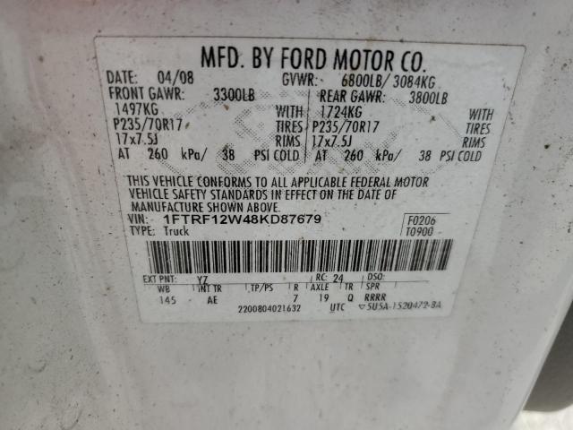 Photo 11 VIN: 1FTRF12W48KD87679 - FORD ALL MODELS 