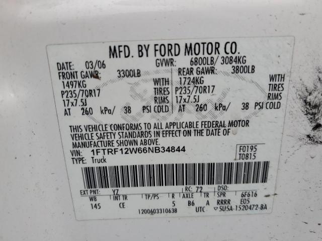 Photo 11 VIN: 1FTRF12W66NB34844 - FORD ALL MODELS 