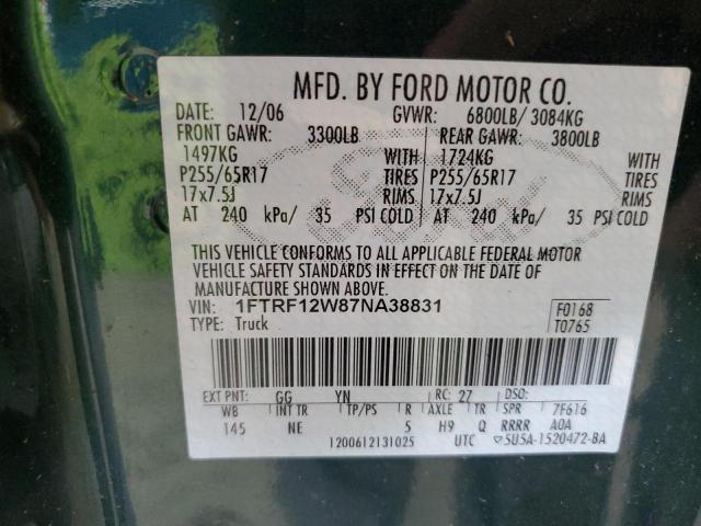 Photo 11 VIN: 1FTRF12W87NA38831 - FORD F150 