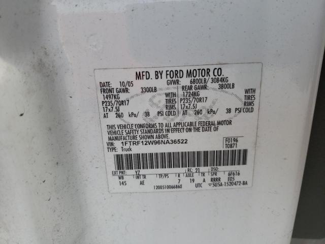 Photo 9 VIN: 1FTRF12W96NA36522 - FORD F150 