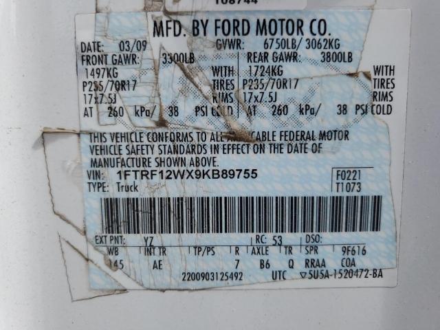 Photo 11 VIN: 1FTRF12WX9KB89755 - FORD F150 