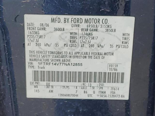 Photo 11 VIN: 1FTRF14V77NA12855 - FORD F150 