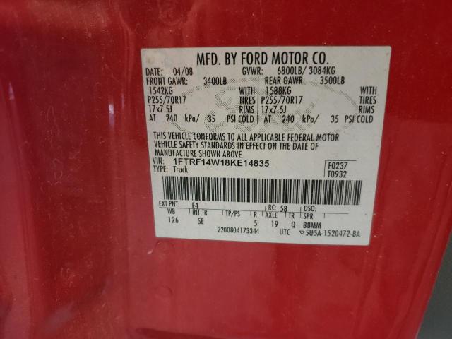 Photo 11 VIN: 1FTRF14W18KE14835 - FORD F150 