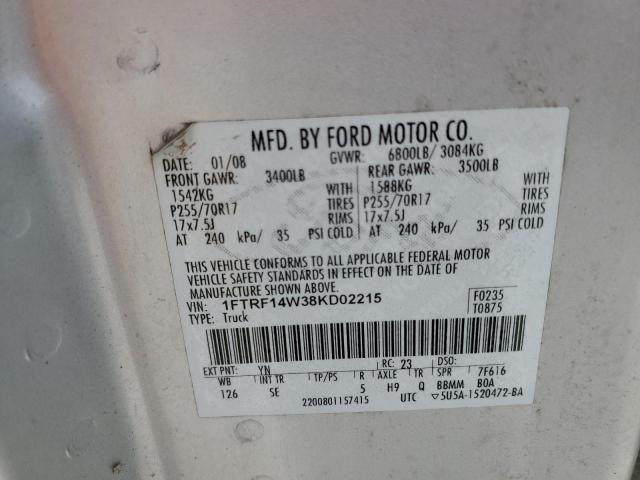 Photo 11 VIN: 1FTRF14W38KD02215 - FORD F150 