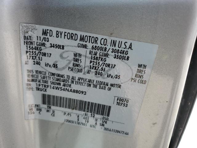 Photo 11 VIN: 1FTRF14W54NA88093 - FORD F150 