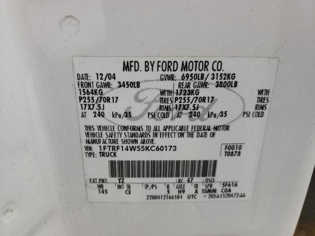 Photo 11 VIN: 1FTRF14W55KC60173 - FORD F150 