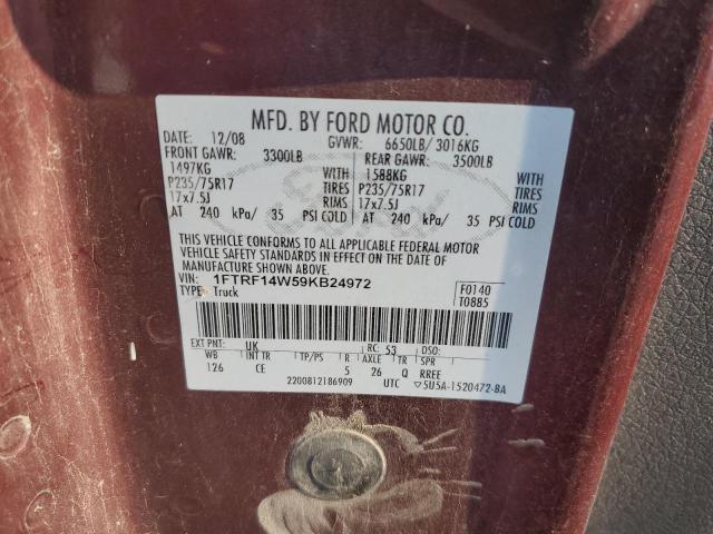 Photo 11 VIN: 1FTRF14W59KB24972 - FORD F150 