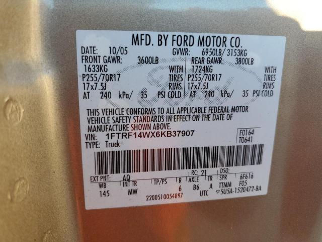 Photo 11 VIN: 1FTRF14WX6KB37907 - FORD F150 