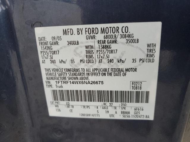 Photo 11 VIN: 1FTRF14WX6NA26675 - FORD F150 