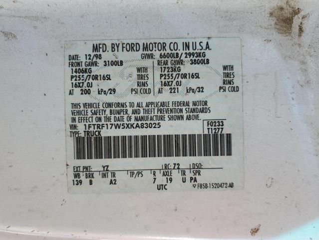 Photo 11 VIN: 1FTRF17W5XKA83025 - FORD F150 