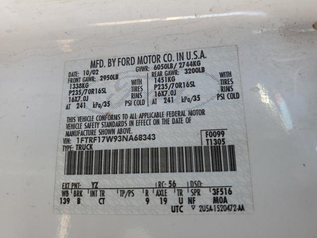 Photo 12 VIN: 1FTRF17W93NA68343 - FORD F150 