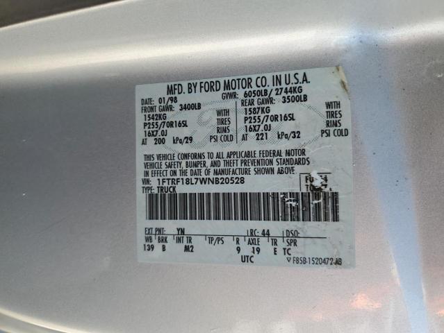 Photo 11 VIN: 1FTRF18L7WNB20528 - FORD F150 