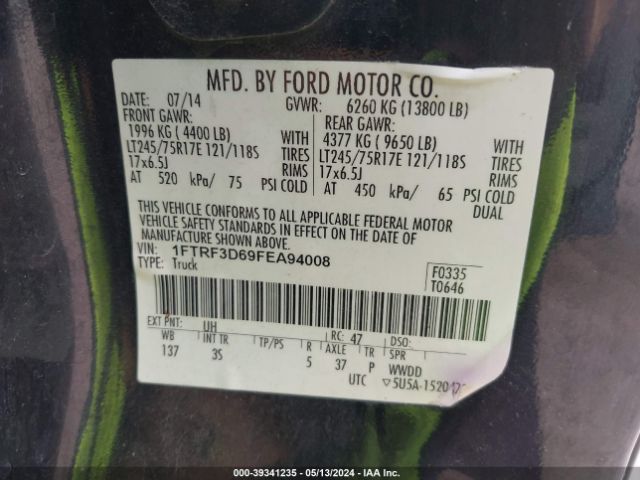 Photo 8 VIN: 1FTRF3D69FEA94008 - FORD F-350 