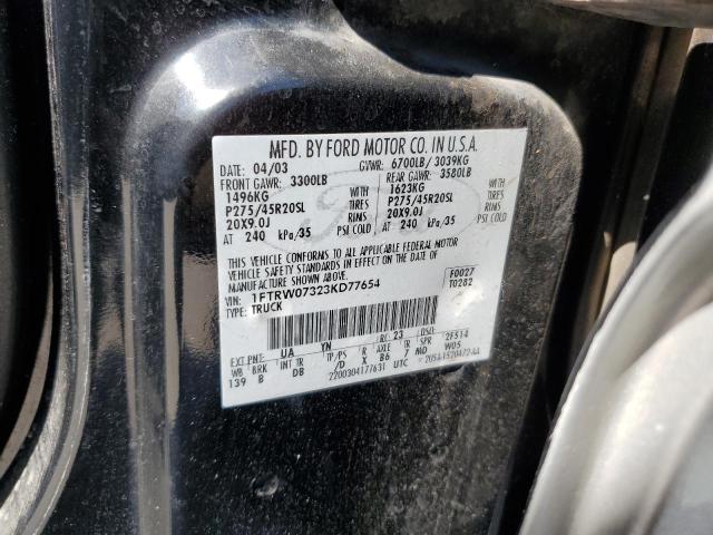 Photo 12 VIN: 1FTRW07323KD77654 - FORD F150 SUPER 