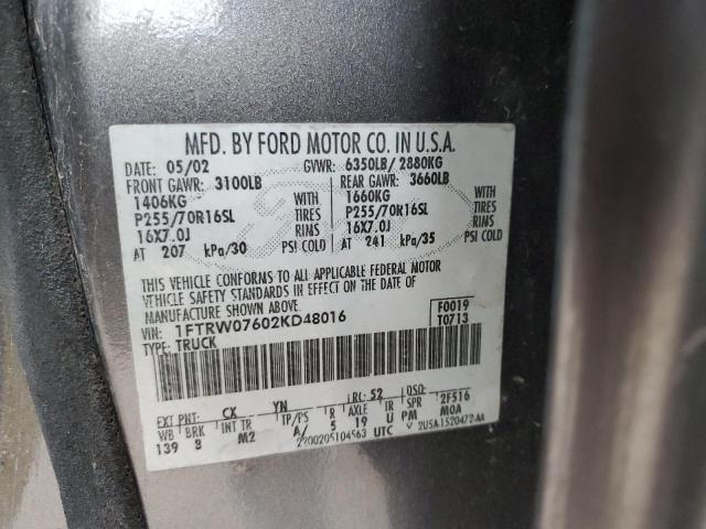 Photo 11 VIN: 1FTRW07602KD48016 - FORD F-150 