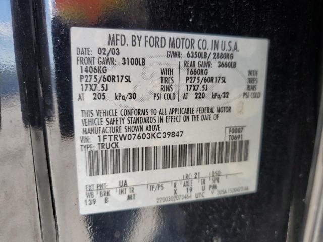 Photo 11 VIN: 1FTRW07603KC39847 - FORD F150 SUPER 