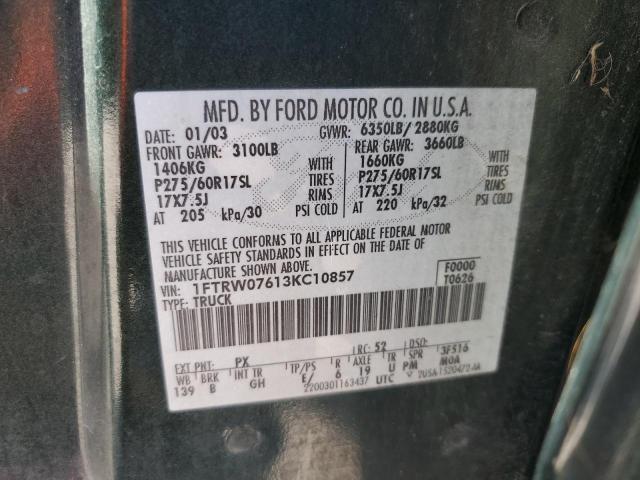 Photo 11 VIN: 1FTRW07613KC10857 - FORD F150 SUPER 