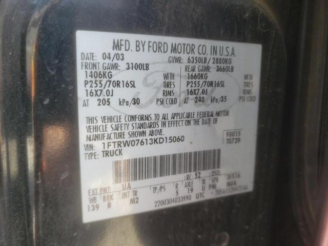 Photo 11 VIN: 1FTRW07613KD15060 - FORD F150 SUPER 