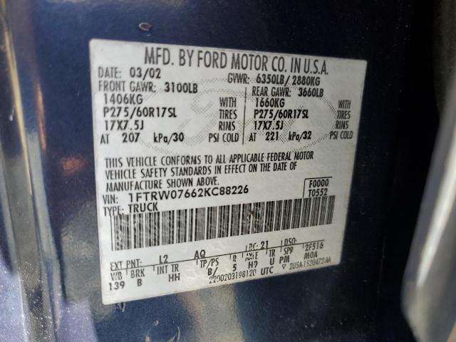 Photo 11 VIN: 1FTRW07662KC88226 - FORD F-150 