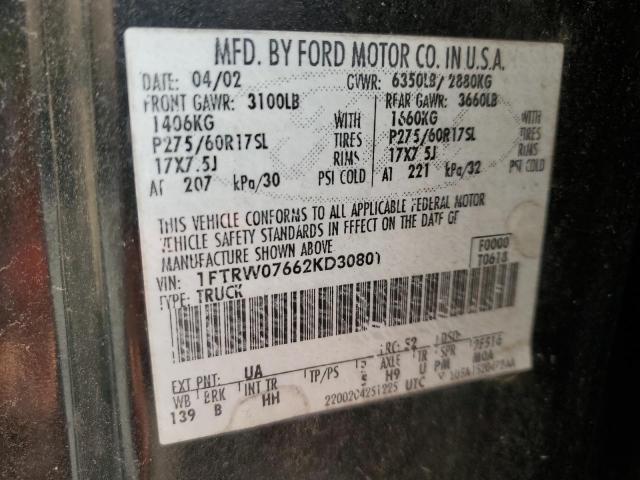 Photo 11 VIN: 1FTRW07662KD30801 - FORD F-150 