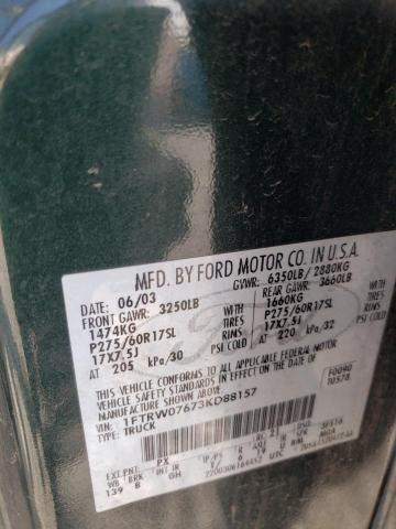 Photo 11 VIN: 1FTRW07673KD88157 - FORD F150 SUPER 