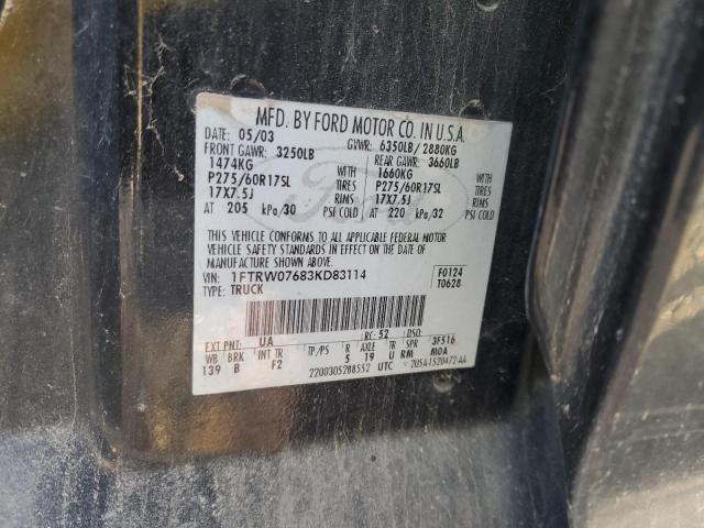 Photo 11 VIN: 1FTRW07683KD83114 - FORD F150 SUPER 