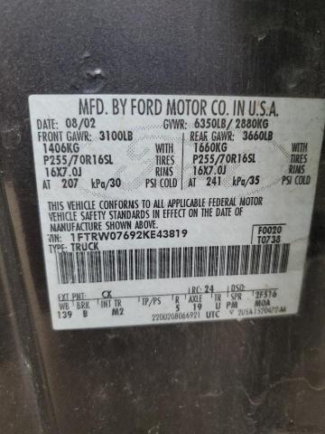 Photo 11 VIN: 1FTRW07692KE43819 - FORD F150 SUPER 