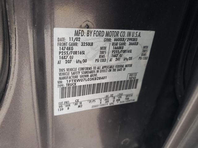 Photo 11 VIN: 1FTRW07L03KB28401 - FORD F150 SUPER 