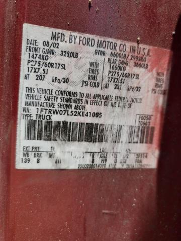 Photo 12 VIN: 1FTRW07L52KE41085 - FORD F-150 