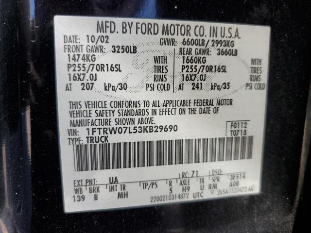 Photo 11 VIN: 1FTRW07L53KB29690 - FORD F-150 