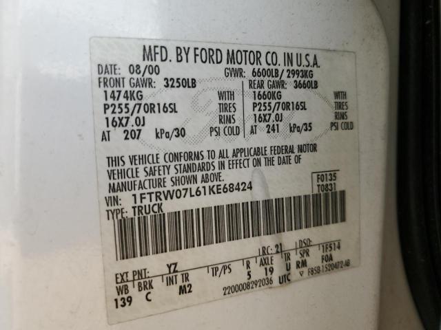 Photo 11 VIN: 1FTRW07L61KE68424 - FORD F-150 