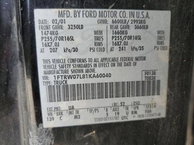 Photo 11 VIN: 1FTRW07L81KA60040 - FORD F150 SUPER 