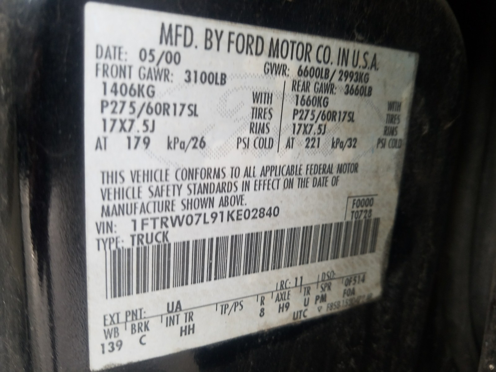 Photo 9 VIN: 1FTRW07L91KE02840 - FORD F150 SUPER 