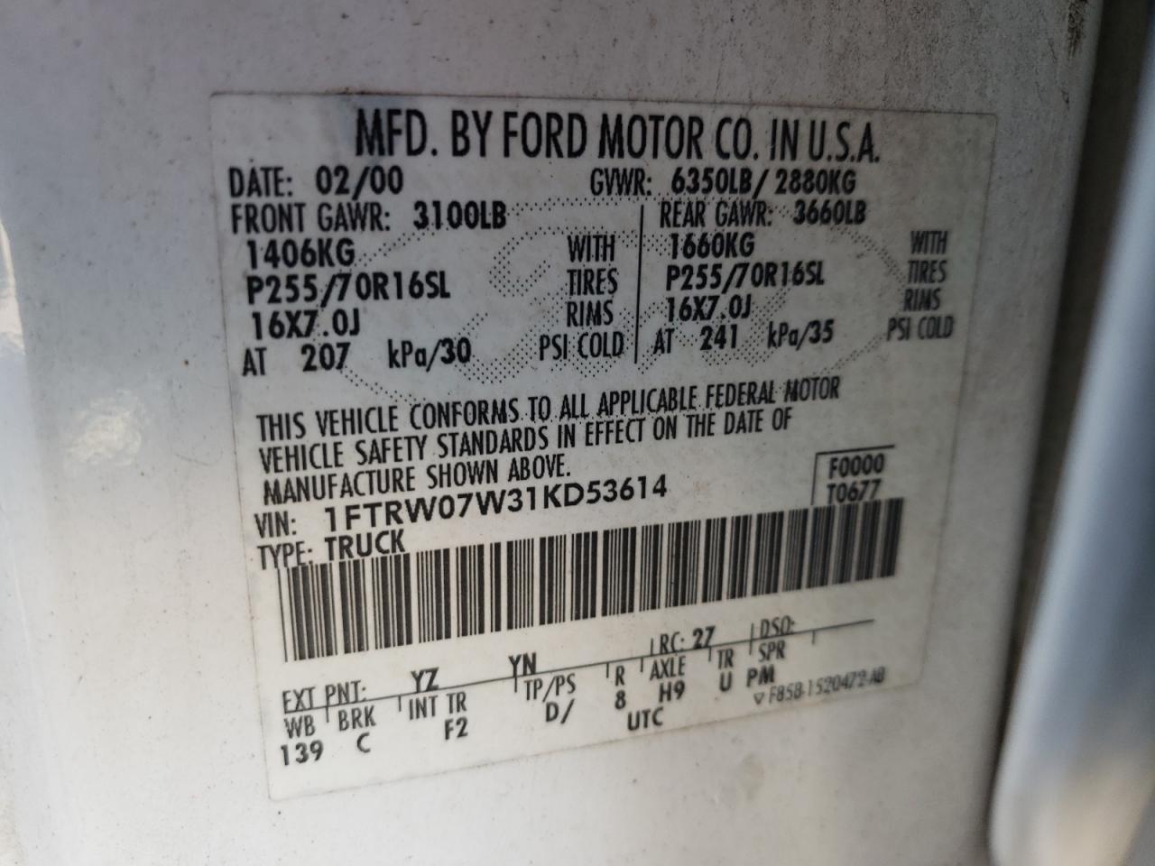 Photo 11 VIN: 1FTRW07W31KD53614 - FORD F-150 