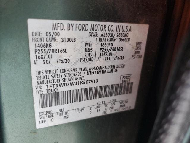 Photo 11 VIN: 1FTRW07W41KE07910 - FORD F150 SUPER 