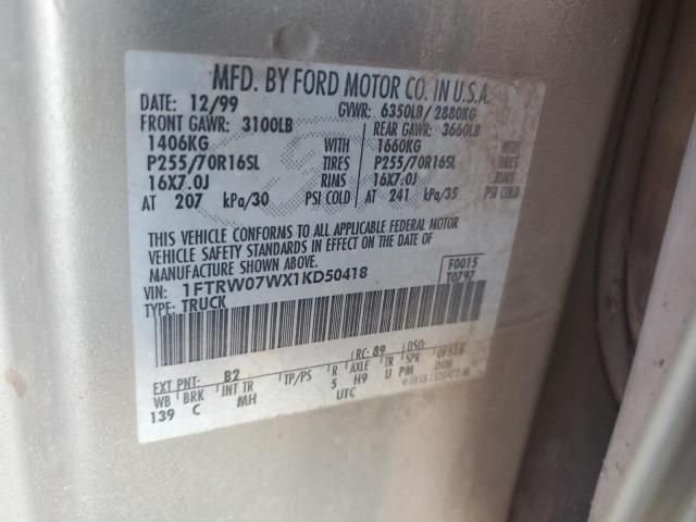 Photo 11 VIN: 1FTRW07WX1KD50418 - FORD F150 SUPER 