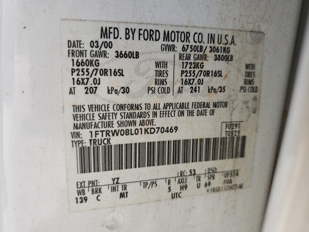 Photo 11 VIN: 1FTRW08L01KD70469 - FORD F-150 