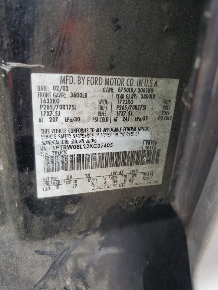 Photo 11 VIN: 1FTRW08L22KC07405 - FORD F-150 