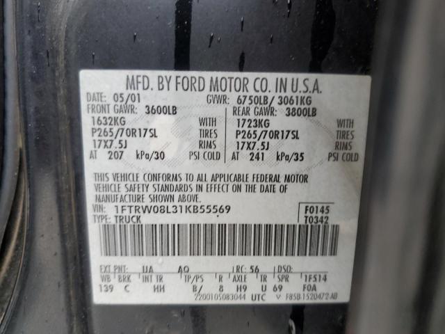 Photo 11 VIN: 1FTRW08L31KB55569 - FORD F150 