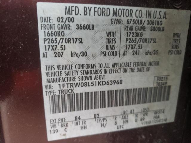 Photo 9 VIN: 1FTRW08L51KD63968 - FORD F150 SUPER 