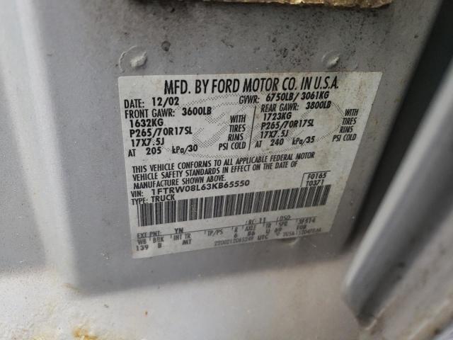 Photo 11 VIN: 1FTRW08L63KB65550 - FORD F150 SUPER 