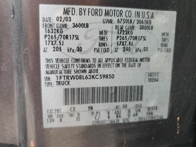 Photo 11 VIN: 1FTRW08L63KC59850 - FORD F-150 